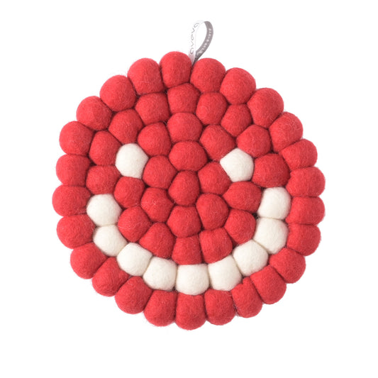Untersetzer - Smiley - rot