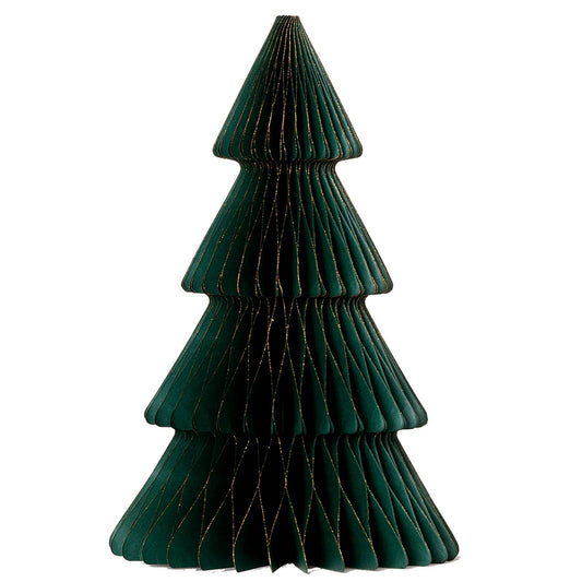 Papier Weihnachtsbaum Tanne Aufsteller groß: Dunkelgrün