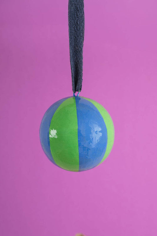 True Blue & Viridis Strandball-Kugelornament