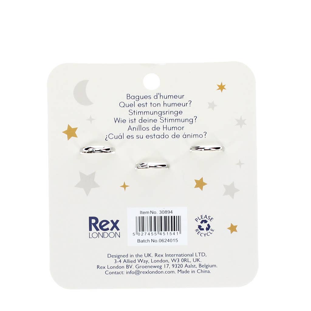REX - Stimmungsringe (Set aus 3) - Herz, Stern & Mond