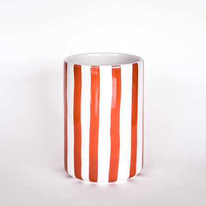 Magazin Minori - Vase Stripes - cotto orange