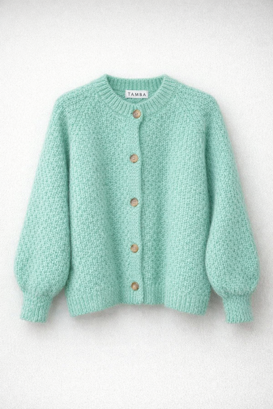 Mohair-Strickjacke mit Knopfleiste
: Lagune / Einheitsgröße