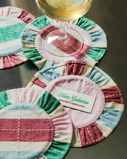 Tarta Gelatina - Gerüschtes Untersetzer-Set