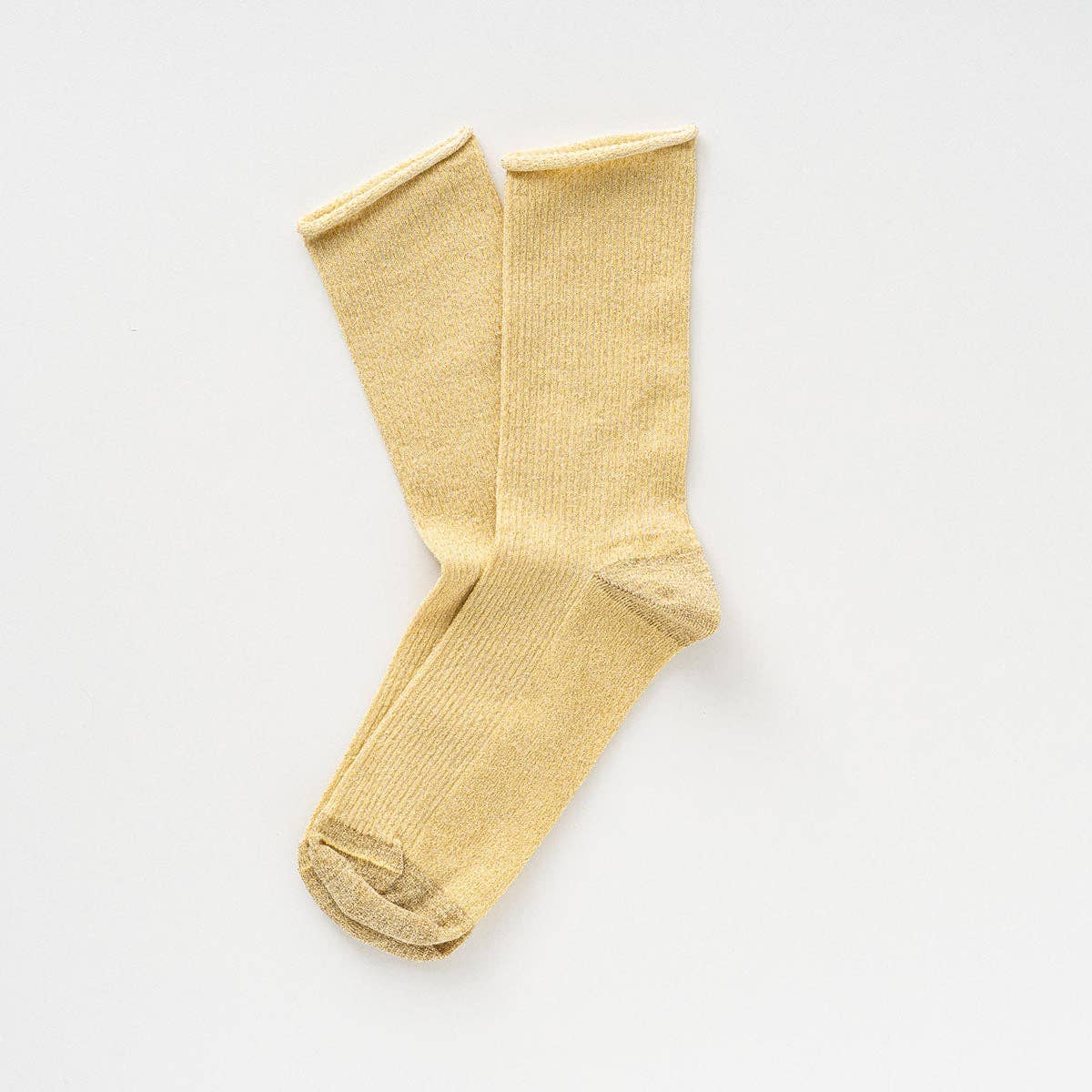 KLUE Glitter-Lurex-Socken aus umweltfreundlichem Lyocell | Zitrone: 36-40