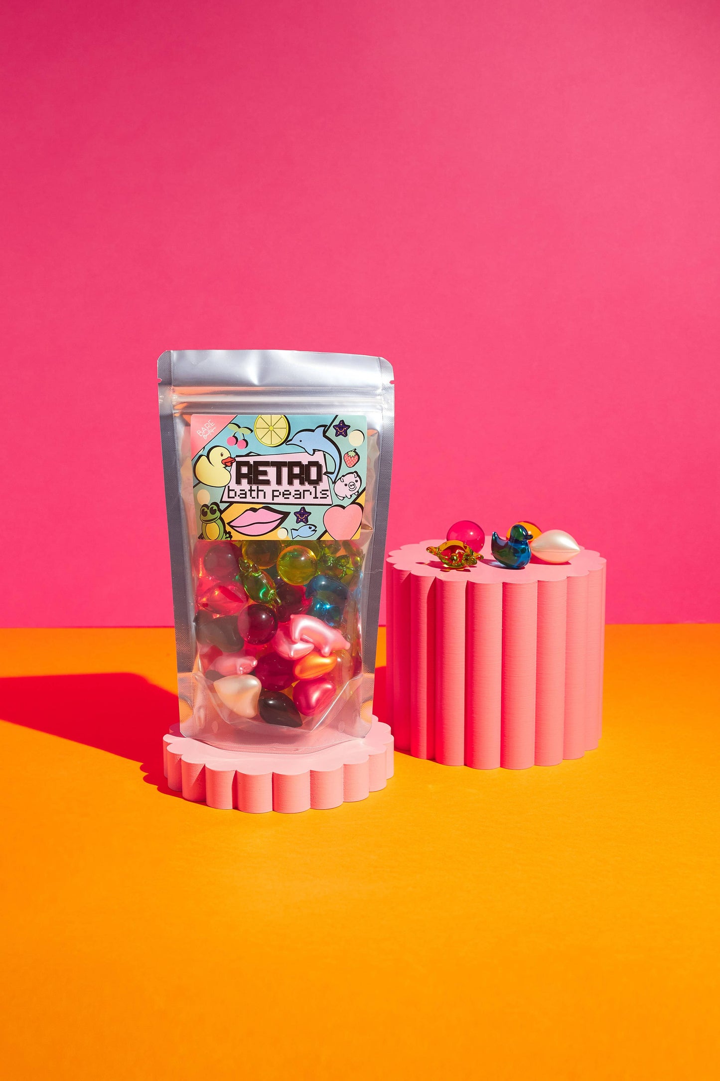 Badeperlen im Retro-Stil der 90er-Jahre Randoms, Jumbo-Mischbeutel, 30 Stück