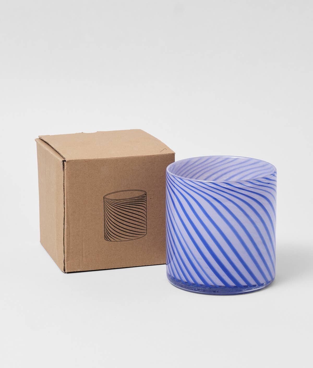 Wrap - Spiralförmiger Glasblumentopf - Blau