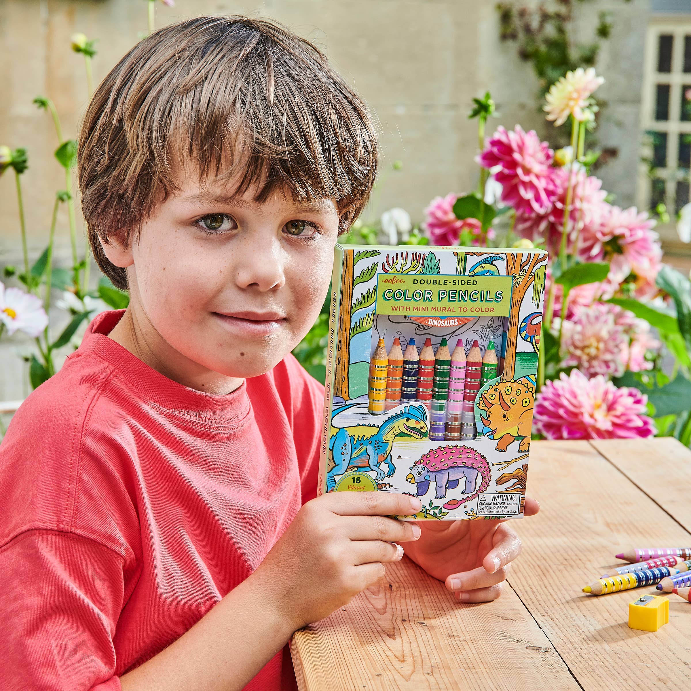 Mini-Wandmaler-Set mit Dinosaurier-Biggie-Bleistiften zum Ausklappen