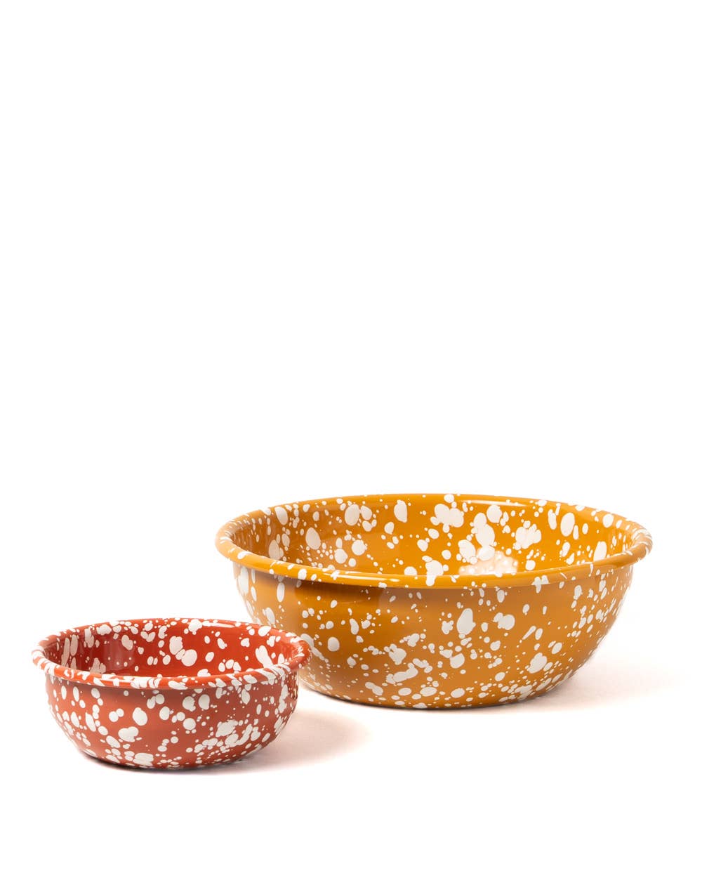 YOD & CO - Sprenkel-Emaille-Schüssel Terrakotta und Creme