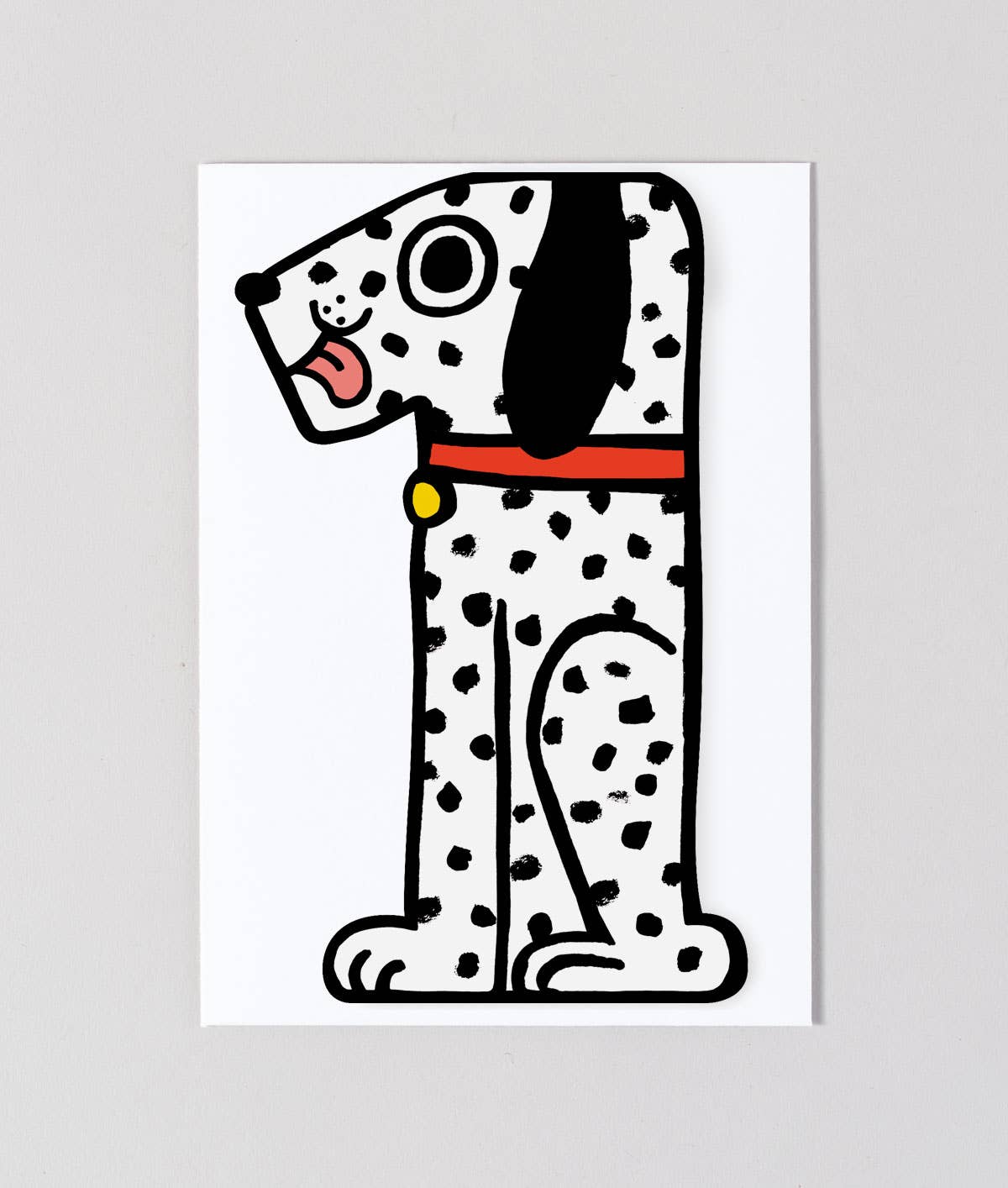 Geburtstagskarte für Kinder mit der Aufschrift „Dog 1st Birthday“