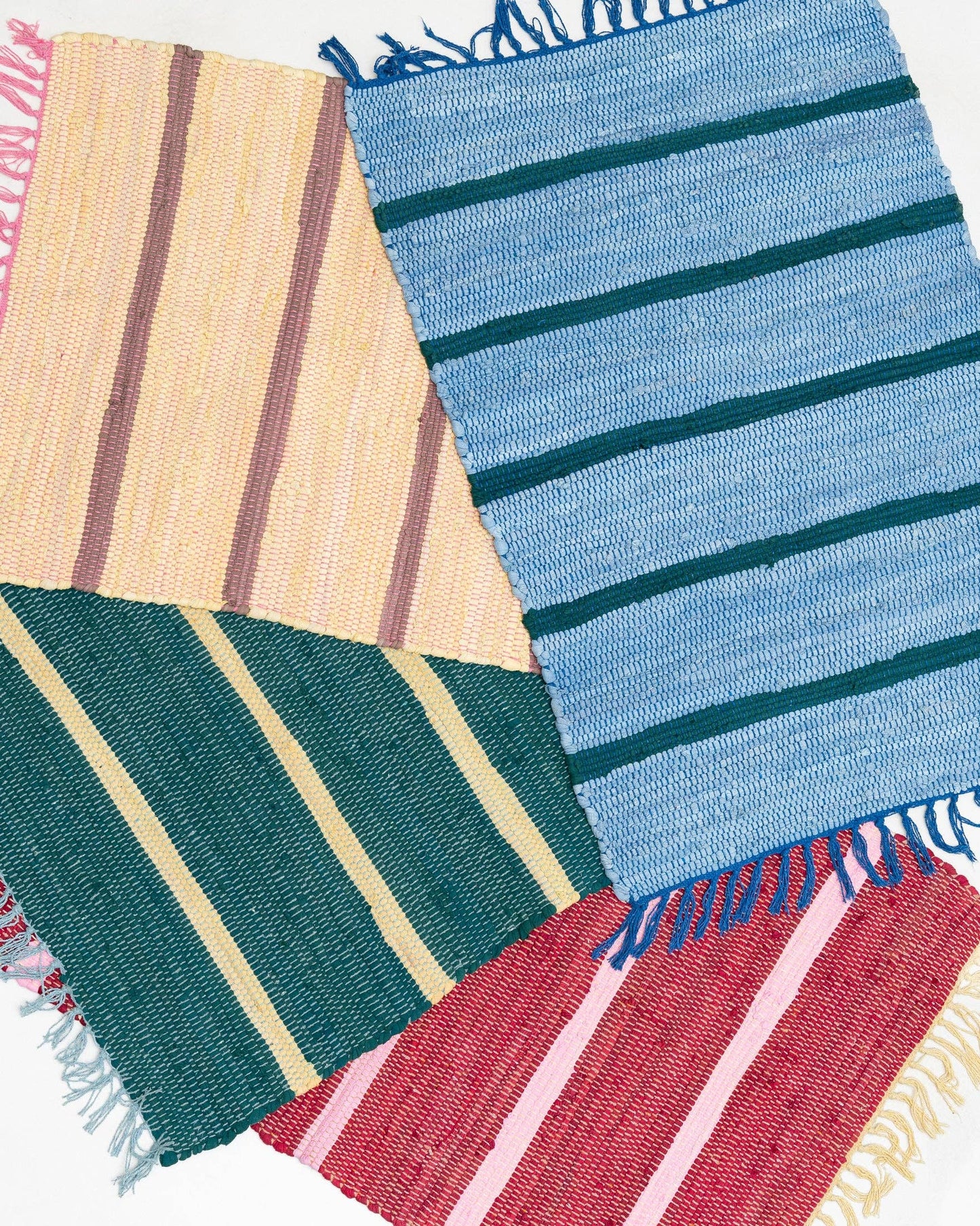 Tarta Gelatina - Upcycled Teppich aus recycelten Textilresten: Gelb / Kleine