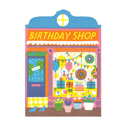 Birthday Shop gestanzte Karte