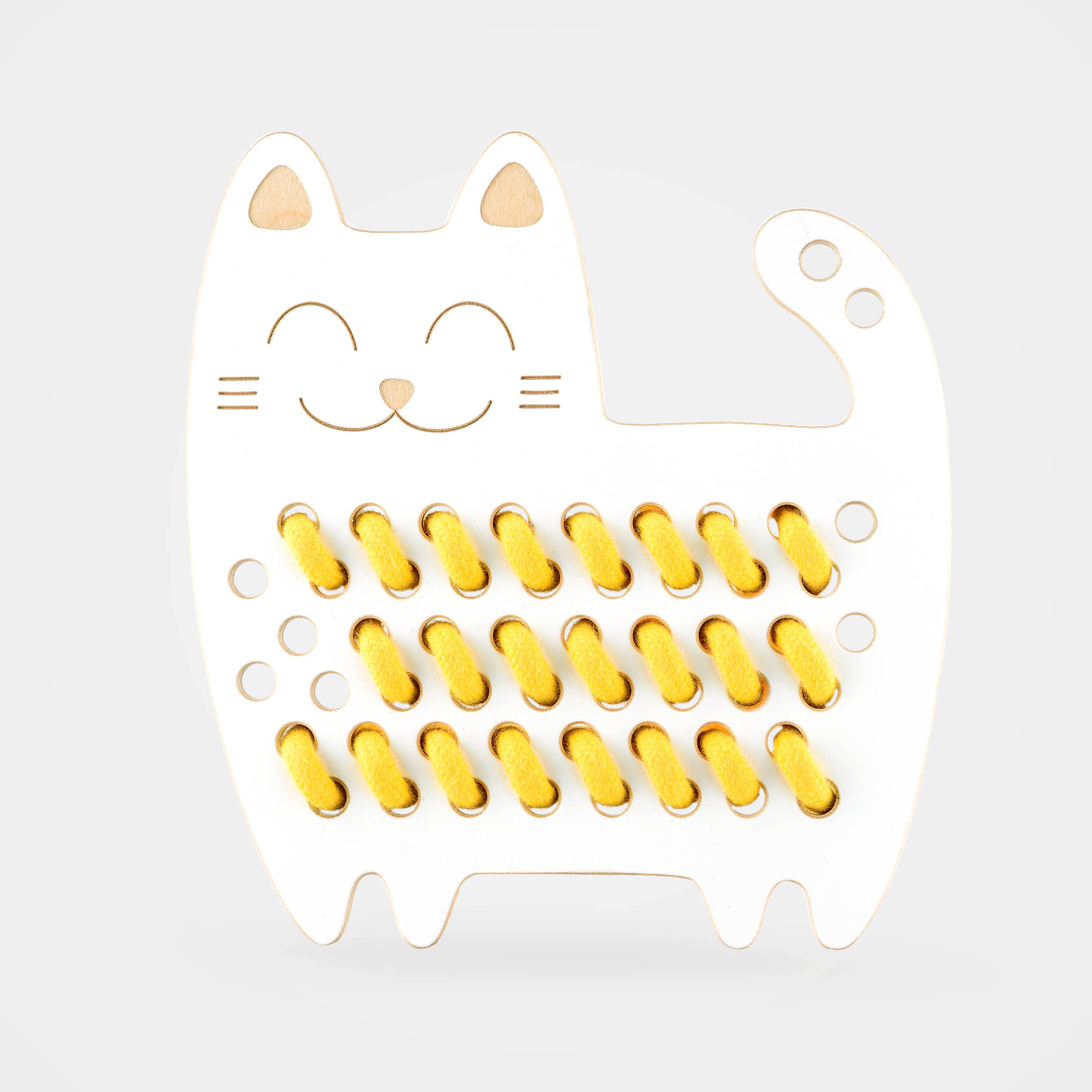 Sophia the Cat, Schnürspielzeug aus Holz, Montessori