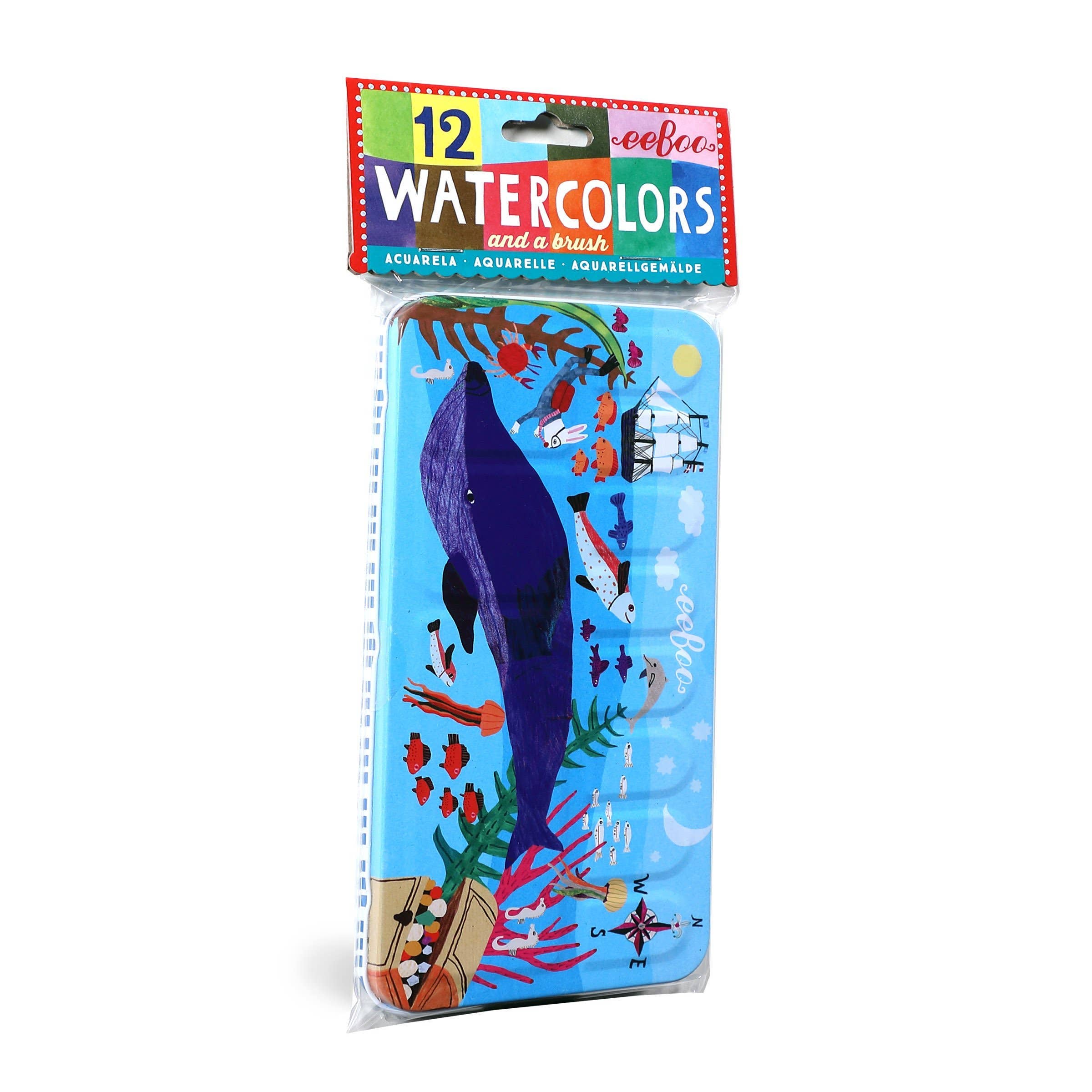 eeBoo - Im Meer 12 Aquarelle Dose