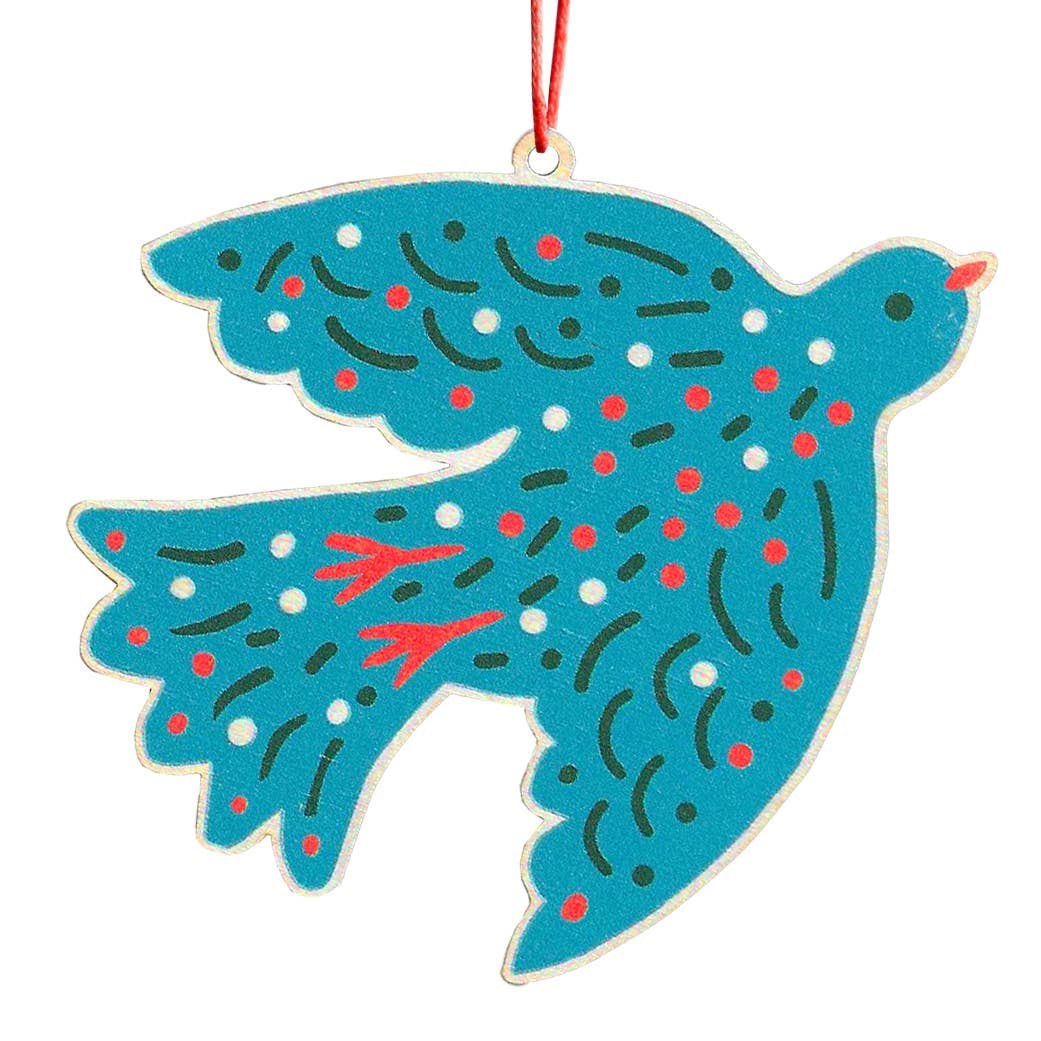 The Printed Peanut Stationery - Holzdekoration mit Vogelmotiv