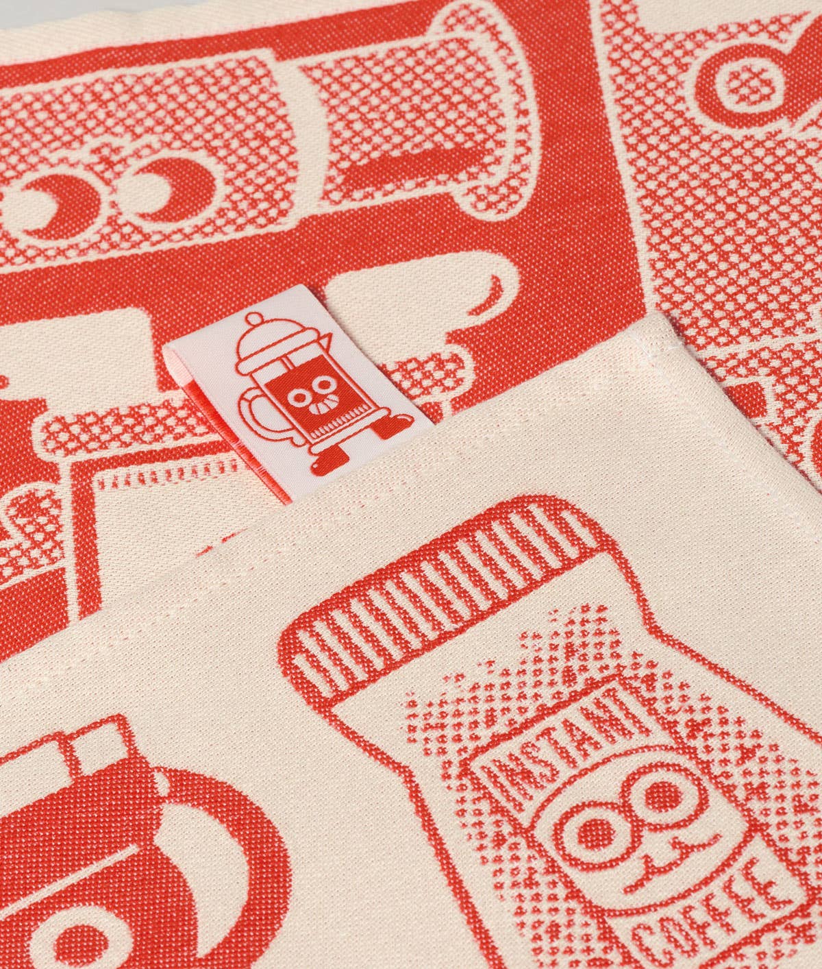 Wrap - Kaffeezeit Geschirrtuch Rot/Beige