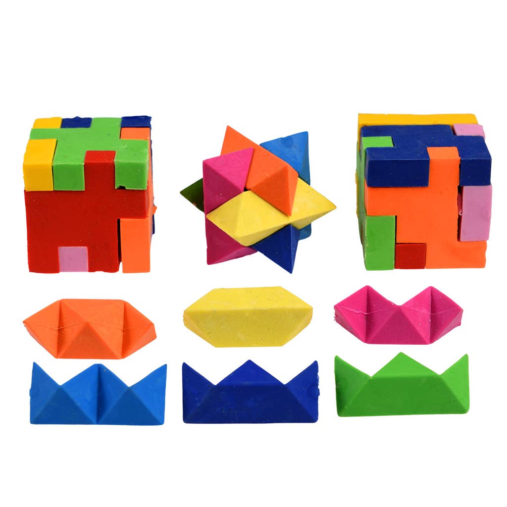 Rex London - 3D Puzzle-Radiergummis (Set mit 4)