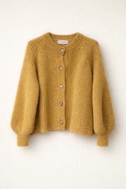 Mohair-Strickjacke mit Knopfleiste
: Bernstein / Einheitsgröße