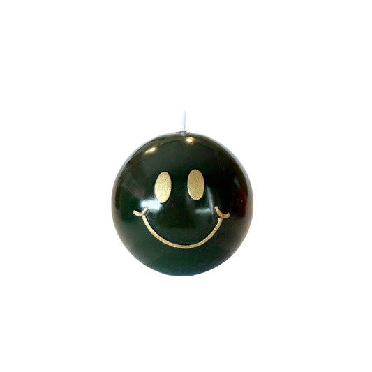 Smiley Kerze – 7,5 cm - Dunkelgrün