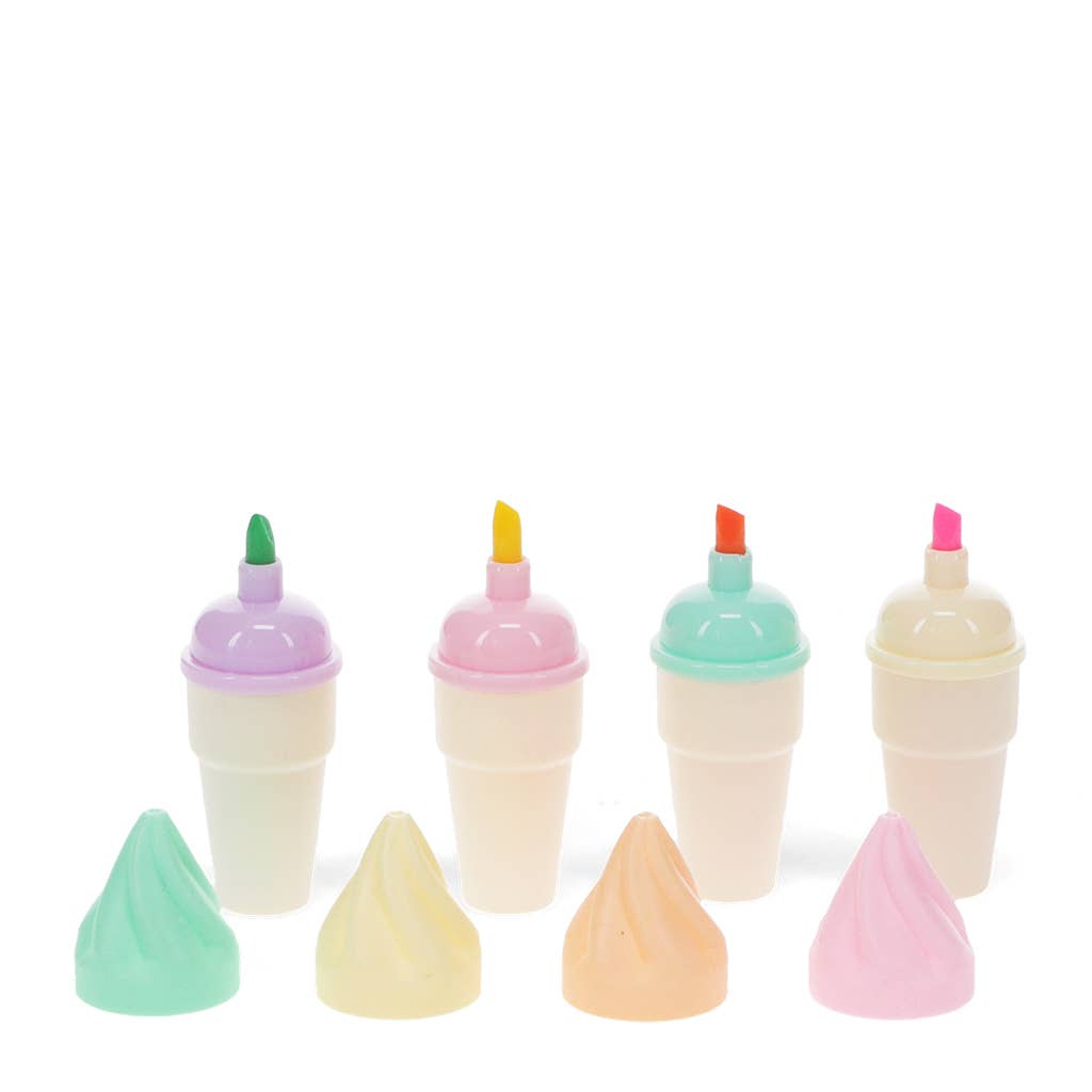 Rex Londond - Mini-Textmarker (Set mit 4) - Eiscreme