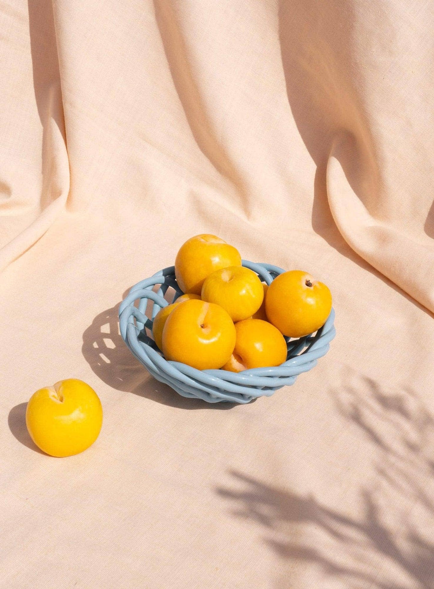 OCTAEVO - Sizilianischer Keramikkorb: Light Blue