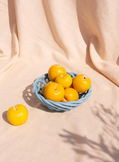 OCTAEVO - Sizilianischer Keramikkorb: Light Blue