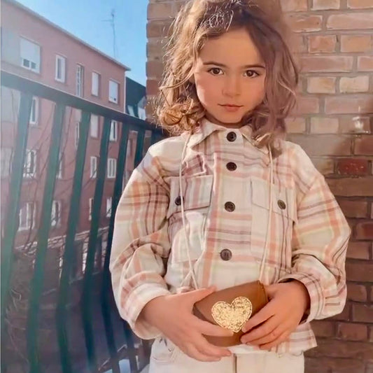 BARNABÉ AIME LE CAFÉ - Geldbeutel mit goldenem Glitzerherz - Erdbeere