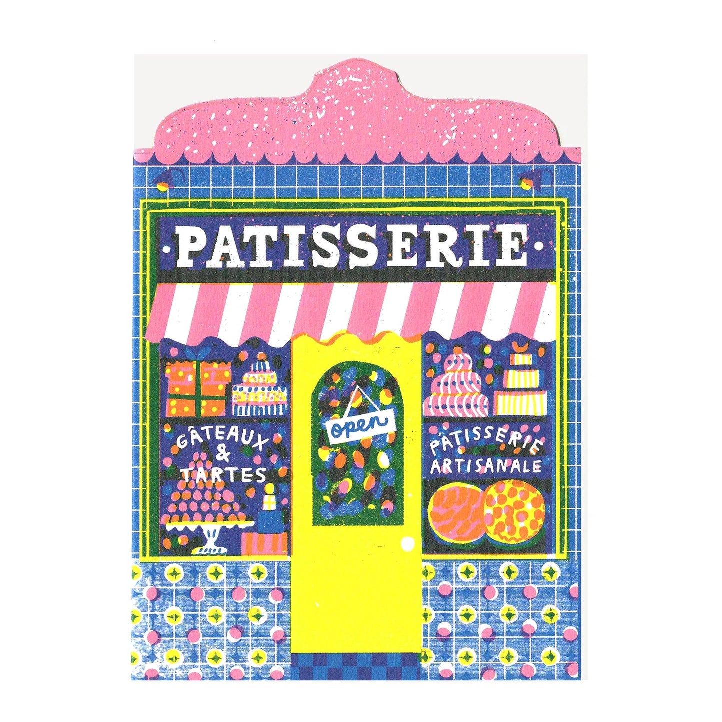 Patisserie Shop Die Cut Karte