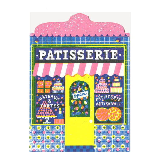 Patisserie Shop Die Cut Karte
