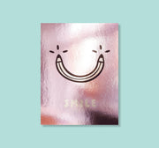 Spiegel-Postkarte "Smile" flieder