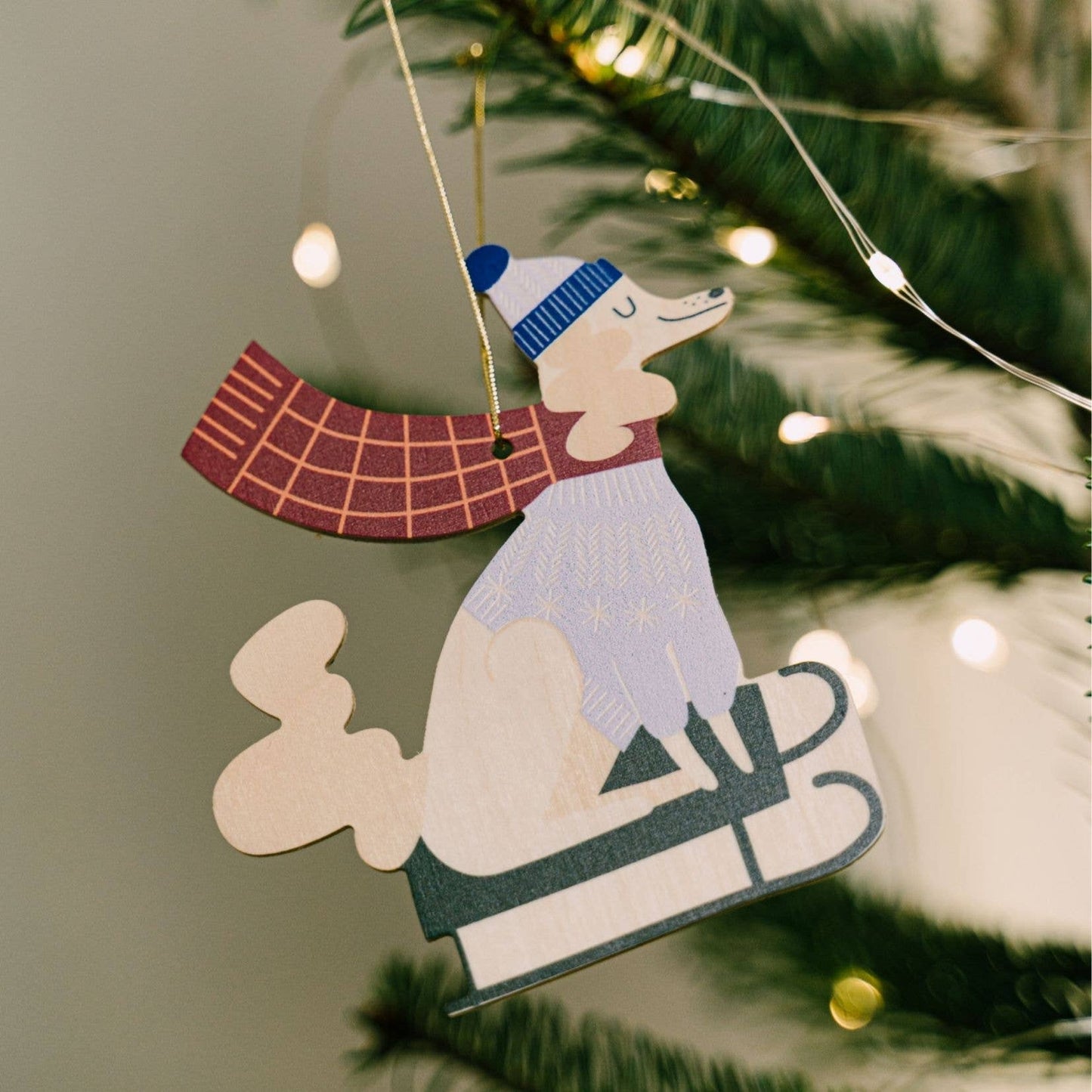 Anhänger Hund mit Schlitten