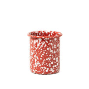 YOD & CO - Gesprenkelter Emaille-Utensilientopf, Rot und Creme