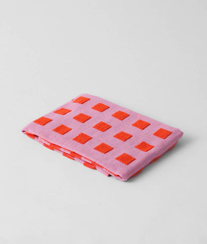 Geschirrtuch „Squares Lila/Warm Red“