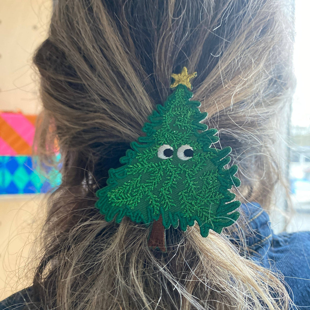 Bestickter Bügelaufnäher – Weihnachtsbaum