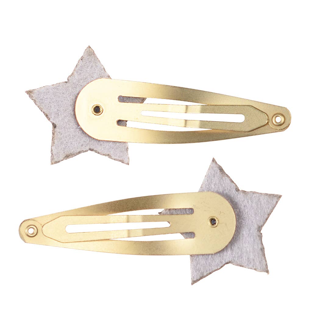 REX - Glitzernde Stern-Haarspangen (Set aus 2) - Feen im Garten