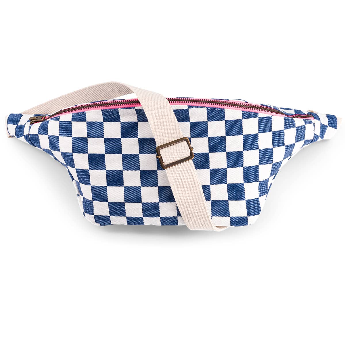 Rose in April – Bum Bag - Schachbrett ecru/blau