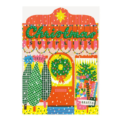 The Printed Peanut Stationery - Christmas Shop gestanzte Karte