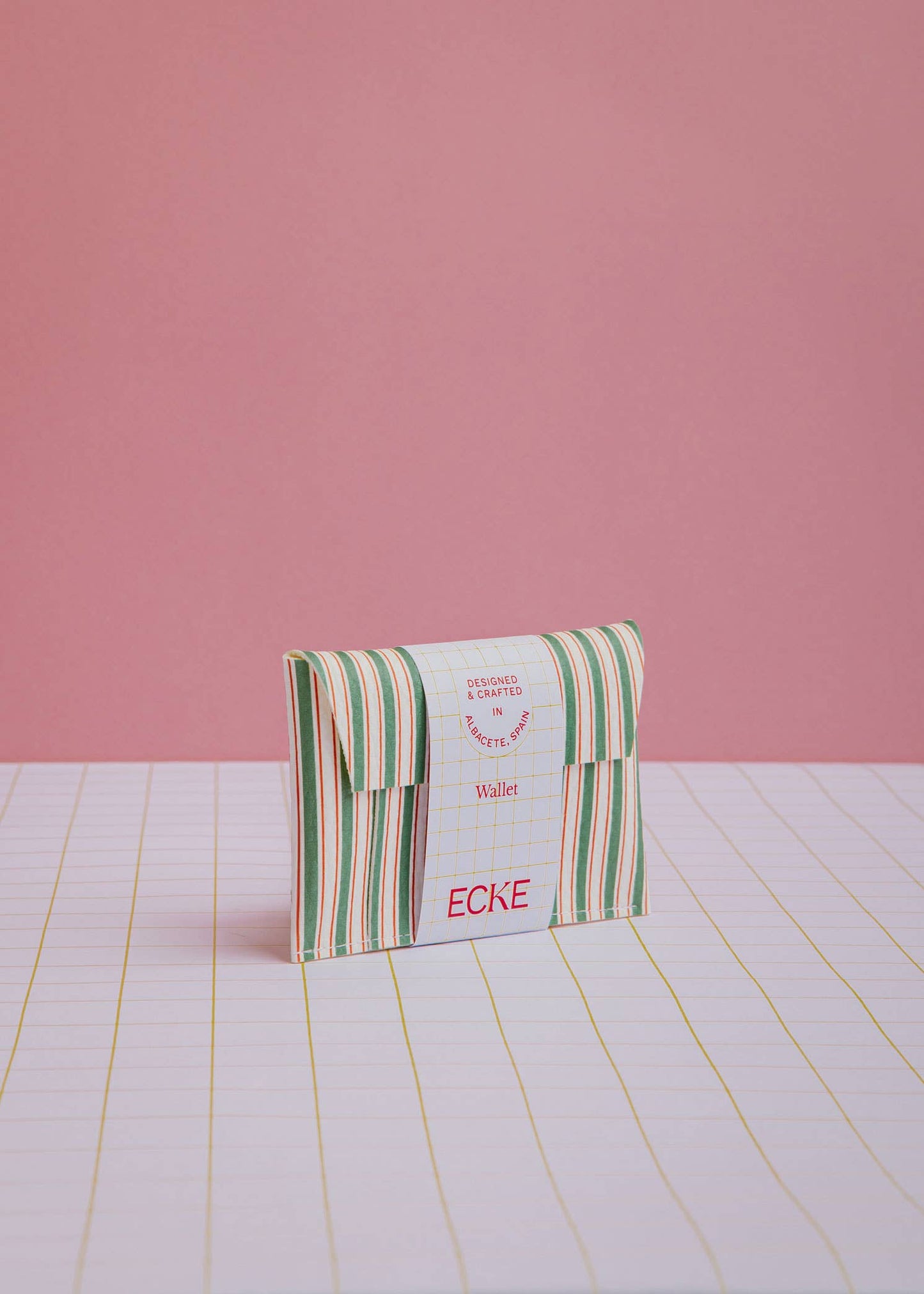 ECKE - Grün gestreiftes Portemonnaie