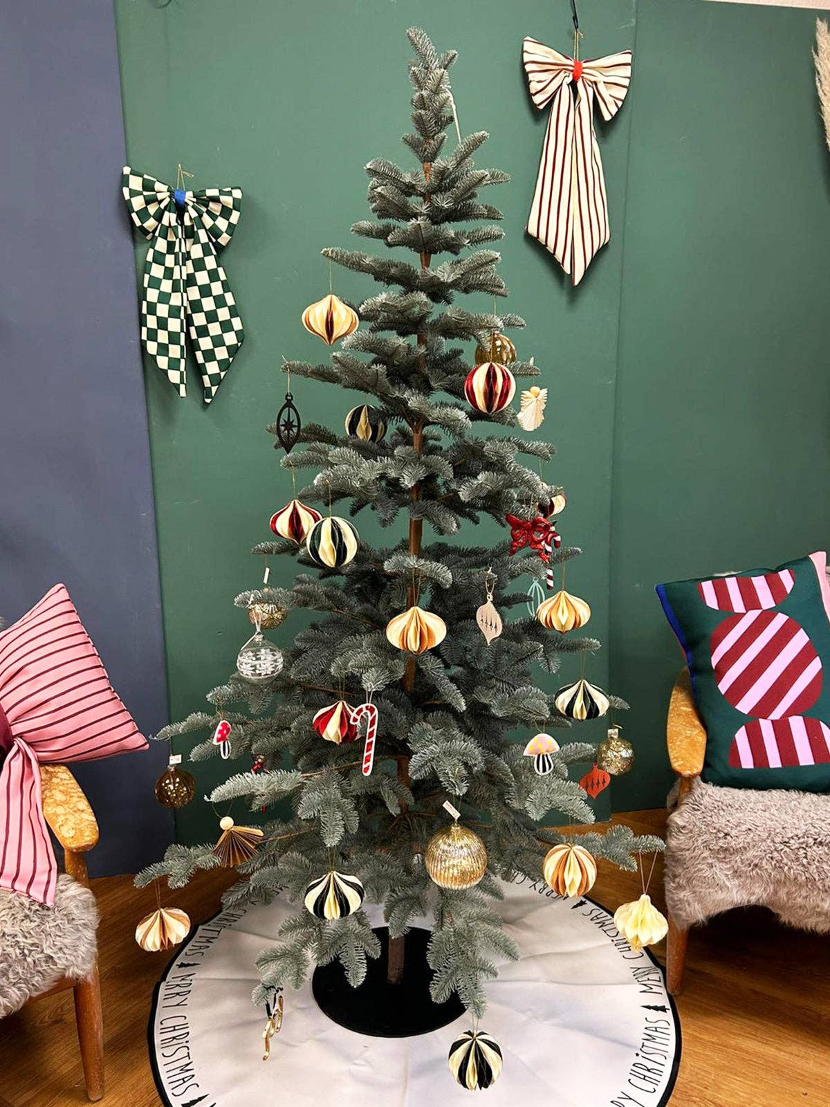  Schleife Streifen zum aufhängen: Grün