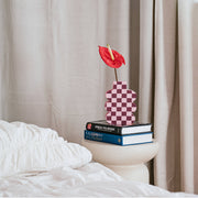 milin - PINK CHECK Holzvase