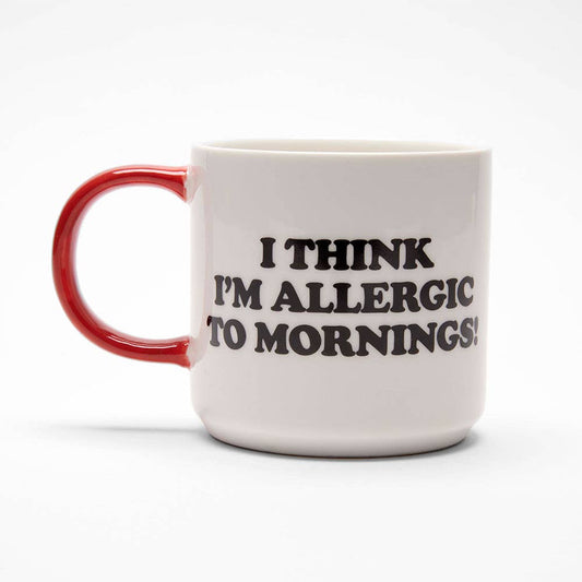 Peanuts-Tasse „Allergic To Mornings“
