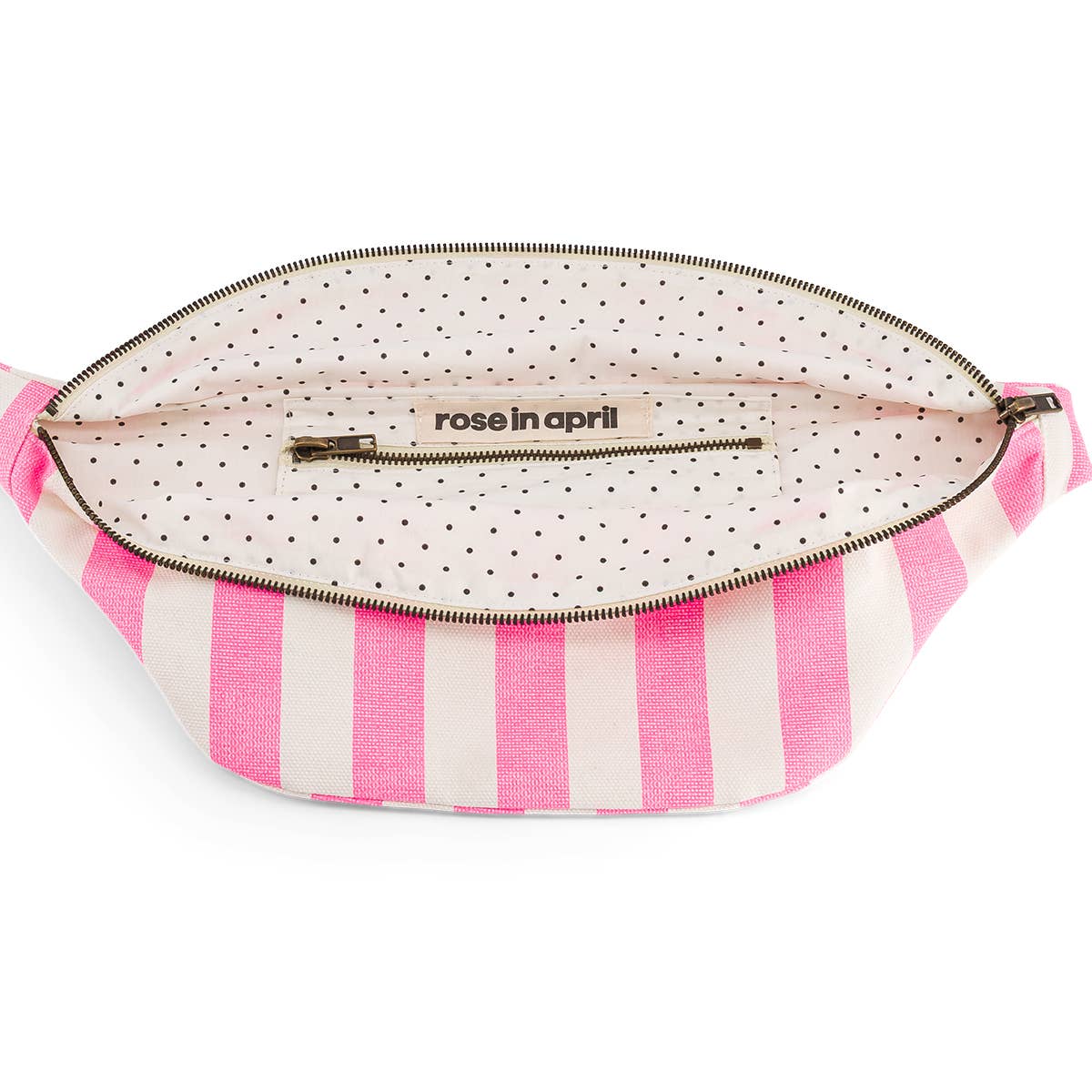 NEONPINKE GESTREIFTE GÜRTELTASCHE: NEONROSA / KRATZEN