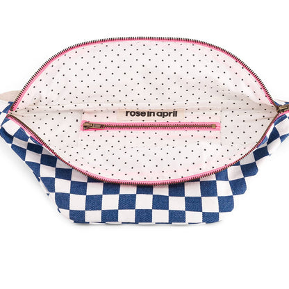 Rose in April – Bum Bag - Schachbrett ecru/blau