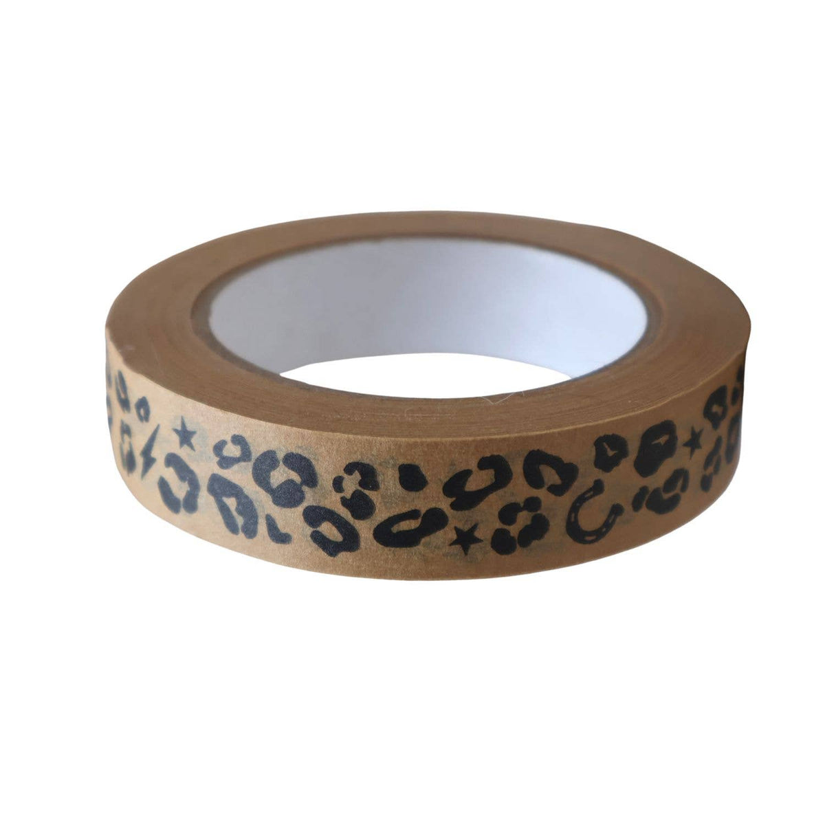 Umweltfreundliches Kraftpapier-Klebeband mit schwarzem Leopardenmuster