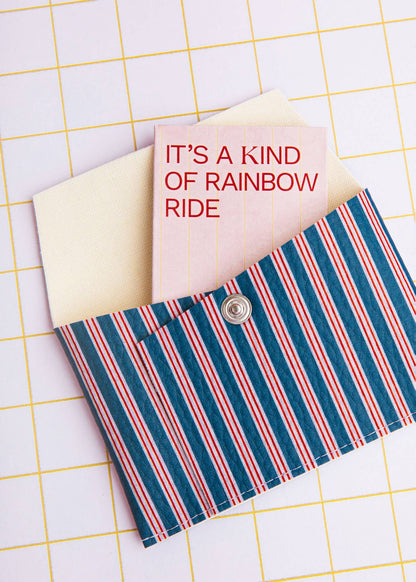 ECKE - Dunkelblaue Streifen Geldbörse