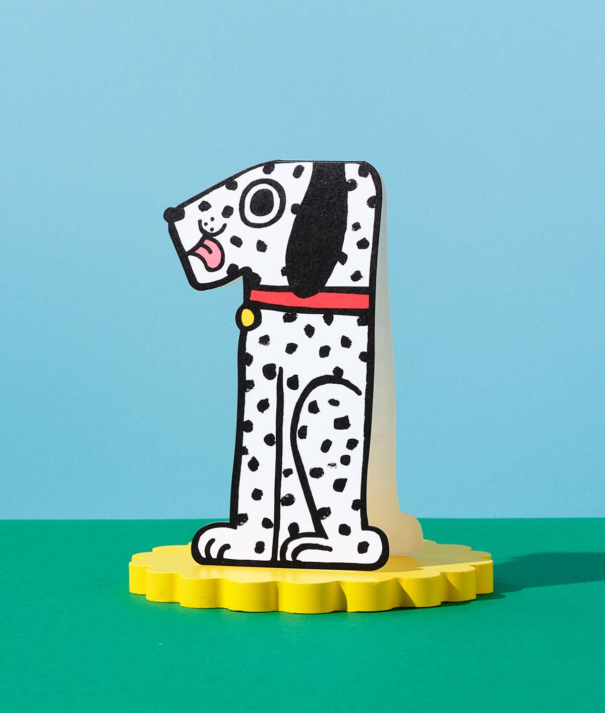 Geburtstagskarte für Kinder mit der Aufschrift „Dog 1st Birthday“