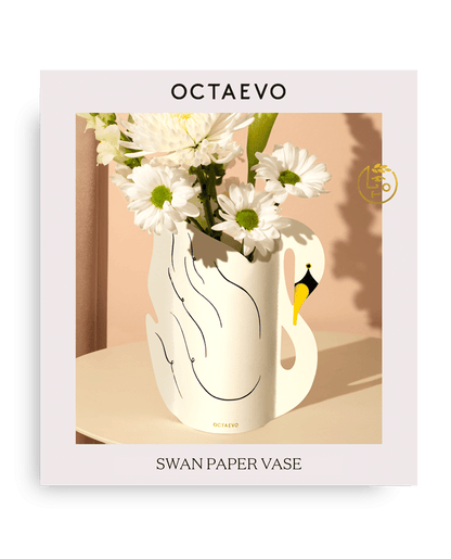 O C T A E V O - Schwan Mini Papier Vase