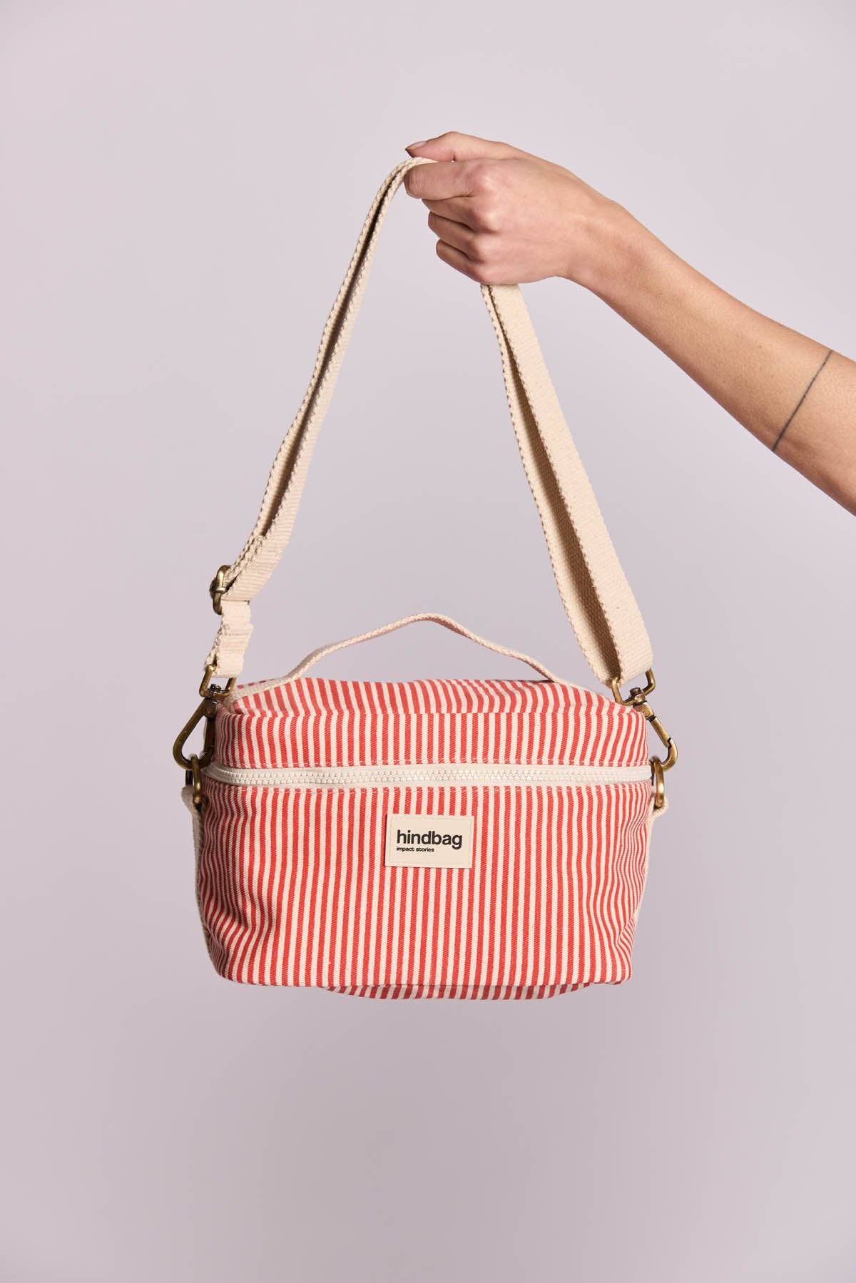 Hindbag - Lunchbag Igor, rote Streifen