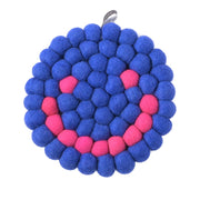 Untersetzer - Smiley - blau