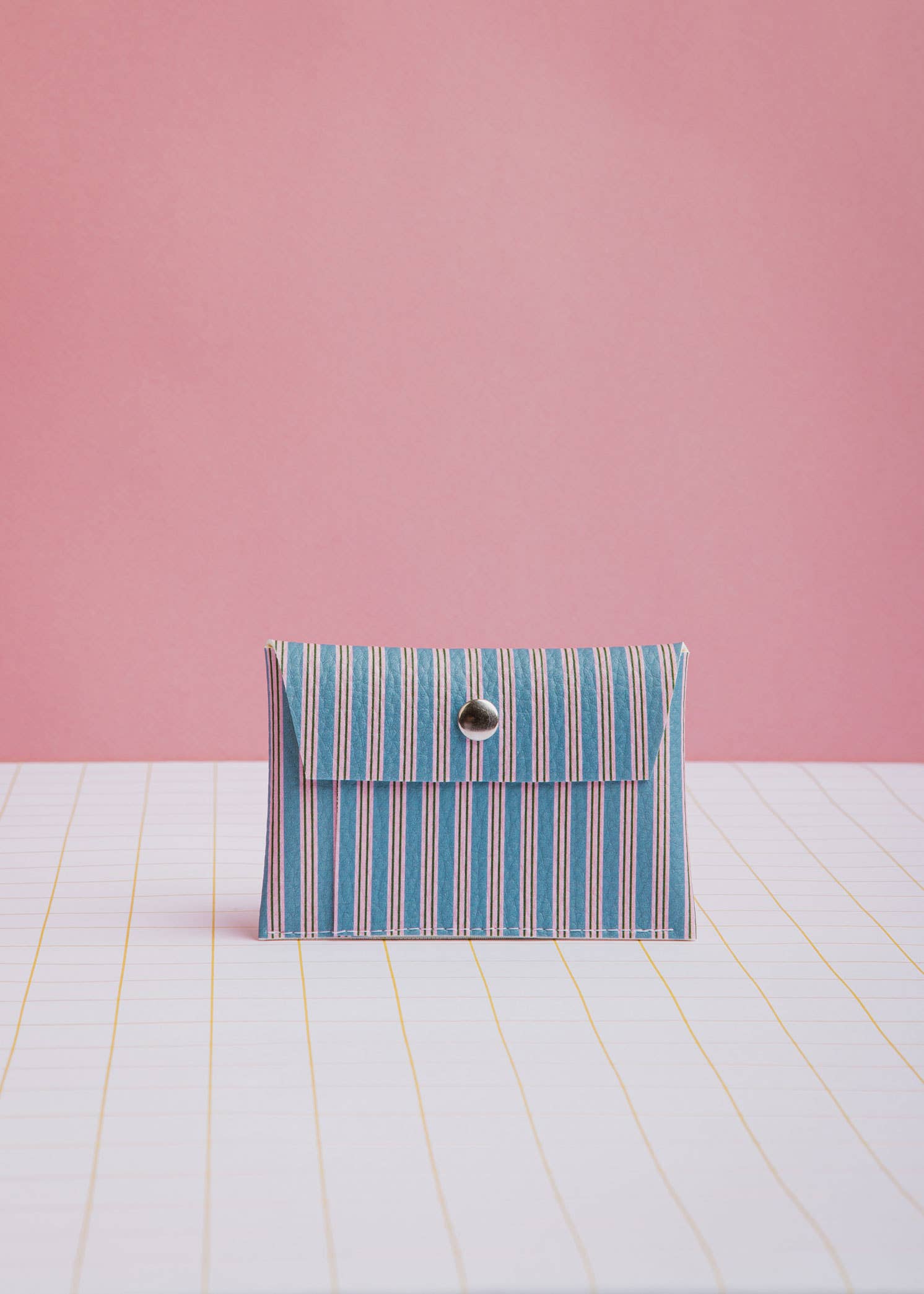 ECKE - Brieftasche mit blauen und rosa Streifen