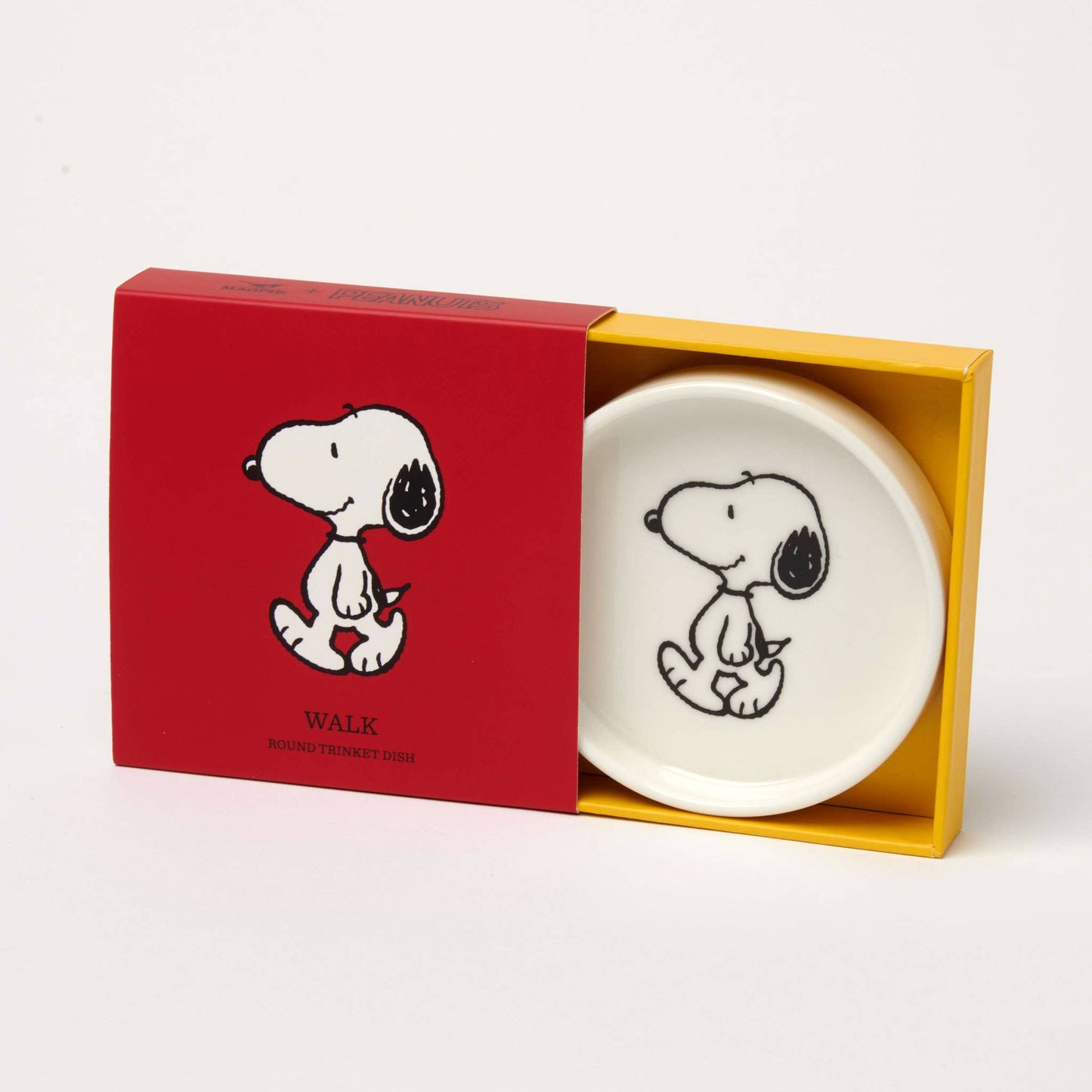 Runde Schmuckschale mit Erdnüssen, Snoopy Walk